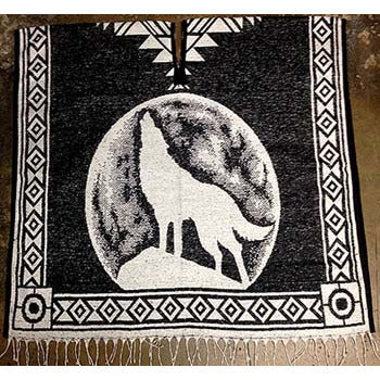 (image for) Howling Wolf Hand Woven Mexican Poncho